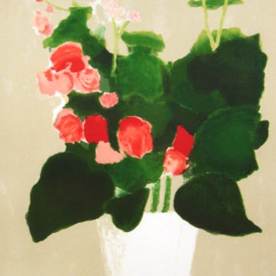 ベルナール・カトランの絵画作品　タイトルは、Marie-Louise's Begonia